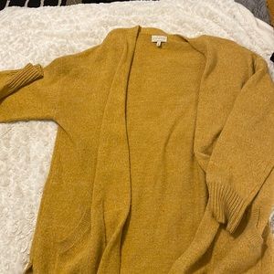 Mustard lucky brand cardigan